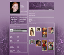 Purple Abstract Myspace Layout - Purple Abstract Background