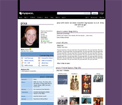Plain Purple Default Myspace Layout - Solid Purple Default Layout Preview