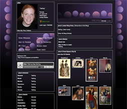 Pink & Purple Dots Myspace Layout - Purple & Pink Dotted Background