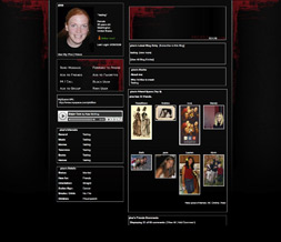 Red & Black Abstract Myspace Layout - Black & Red Theme Preview