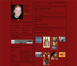 Plain Red & Black Myspace Layout - Solid Red Layout - Black & Red Theme Preview