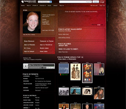 Red & Brown Myspace Layout - Brown & Red Design