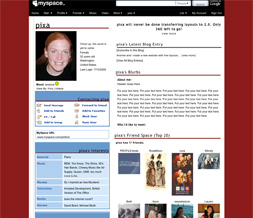 Plain Red Default Myspace Layout - Solid Red Default Layout Preview