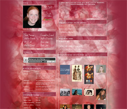 Red & Pink Flower Myspace Layout - Pink Flowery Layout - Red Flowers Theme Preview
