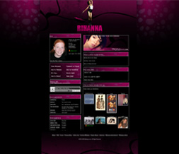 Rihanna Myspace Layout - Rihanna Myspace Design- Layout for Rihanna