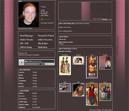 Plain Brown & Pink Layout - Simple Brown & Pink Myspace Background Preview