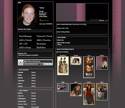 Plain Black & Pink Myspace Layout- Pink & Black Theme- Pink Background Preview