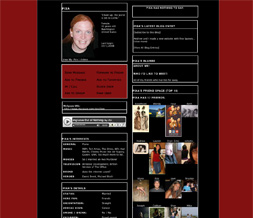 Black & Red Skinny Layout - Plain Black & Red Myspace Layout Preview