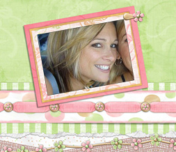 Green & Pink Spring Layout - Pretty Spring Myspace Theme - Pink Flower Design Preview