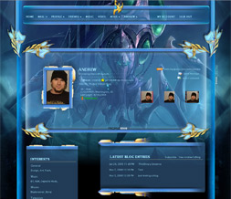 Protoss Starcraft Layout - Starcraft Gaming Myspace Theme