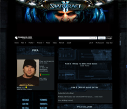 Starcraft 2 Myspace Layout-Gaming Layouts-Gamer Backgrounds-Guy Themes Preview