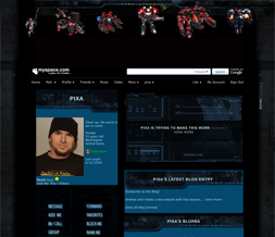 Starcraft 2 Layout - Gamer Myspace Layout - Guy Gaming Themes Preview
