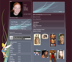 Tinkerbell Myspace Layout- Disney Theme- Gray & Blue Tinkerbell Layout