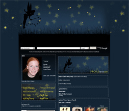 Tinkerbell Myspace Layout-Disney Theme-Stars Layout-Night Stars Theme