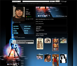Tron Myspace Layout - Movie Background - Movie Myspace Theme