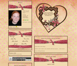 Pink Polkadotted Valentines Layout - Pink Valentines Myspace Design