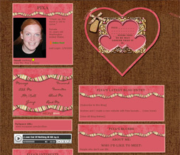 Brown & Pink Valentines Day Layout - Brown Valentines Theme