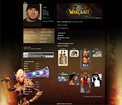 WOW Myspace Layout- WOW Blood Elf Background- Gaming Layout Preview