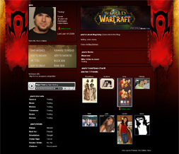 World of Warcraft Myspace Layout-WOW Horde Background-Gaming Layouts