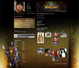 World of Warcraft Myspace Layout- WOW Mage Backgrounds- Gaming Layouts Preview