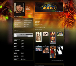 World of Warcraft Myspace Theme-WOW Sunstrider Layout-Gaming Layouts Preview