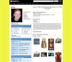 Plain Yellow Default Myspace Layout - Solid Yellow Default Layout Preview
