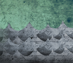 Artistic Waves Twitter Background - Vintage Twitter Background with Ocean Waves