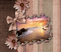 Beach Sunset Twitter Background - Mauve Scenic Design for Twitter