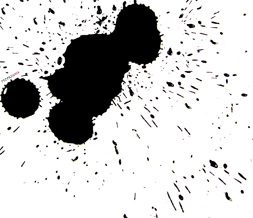 Black & White Splatter Default Layout - Black Paint Splatter Theme for Myspace