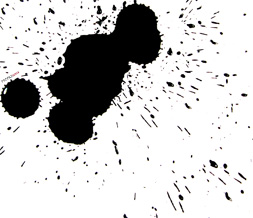 paint splash black