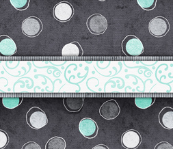 Free Gray & Blue Polkadots Twitter Background - Cute Polkadotted Theme for Twitter