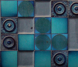 Blue Wall Tiles Twitter Background - Blue & Gray Background for Twitter