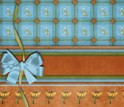 Cute Dragonfly Twitter Background - Orange & Blue Layout for Twitter Preview