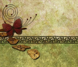 Red Butterfly Twitter Background - Beautiful Earthy Design for Twitter