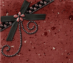 Maroon & Black Flowers Twitter Backgrounds - Black & Red Scrapook Twitter Layout Preview