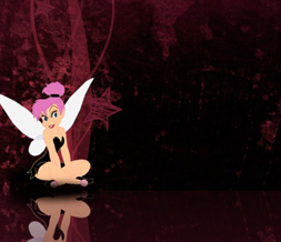 Maroon Goth Tinkerbell Twitter Background - Goth Tinkerbell Theme for Twitter