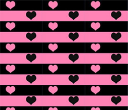 Tiling Pink & Black Hearts Twitter Background-Striped Hearts Theme for Twitter