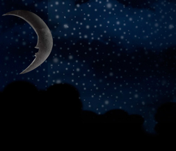 Cool Moon & Stars Default Layout - Dark Moon Theme for Myspace