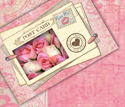 Vintage Flower Twitter Background - Pink Vintage Twitter Layout Preview