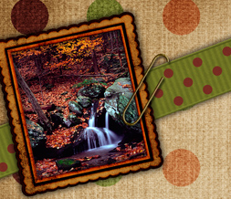 Free Autumn Waterfall Twitter Background - Fall Waterfall Design for Twitter