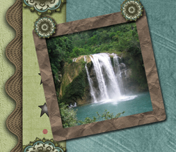 Scenic Waterfall Twitter Background - Beautiful Waterfall Design for Twitter