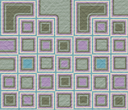 Green & Purple & Blue Squares Pattern Twitter Background