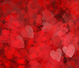 Black & Red Hearts Default Layout- Red Hearts Theme for Myspace Preview
