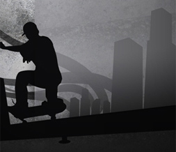 Skateboarding Twitter Background - Twitter Background with Skateboarder