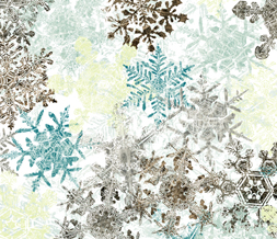 Brown & Blue Snowflakes Twitter Background - Free Snowflake Theme for Twitter Preview