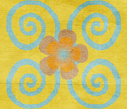 Blue & Yellow Flower Pattern Twitter Background