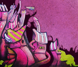 Artistic Graffiti Wallpaper - Pink Graffiti Background Image