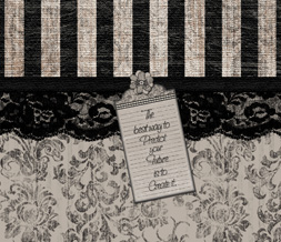 Black & White Wallpaper with Inspirational Quote - Black & White Lace Wallpaper Preview