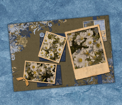 Blue Victorian Wallpaper - Pretty Flower Background Theme Preview