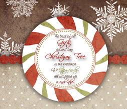 Free Christmas Saying Wallpaper - Brown & Red Xmas Wallpaper with Quote Preview